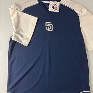 San Diego Padres MLB Blue and White Jersey
